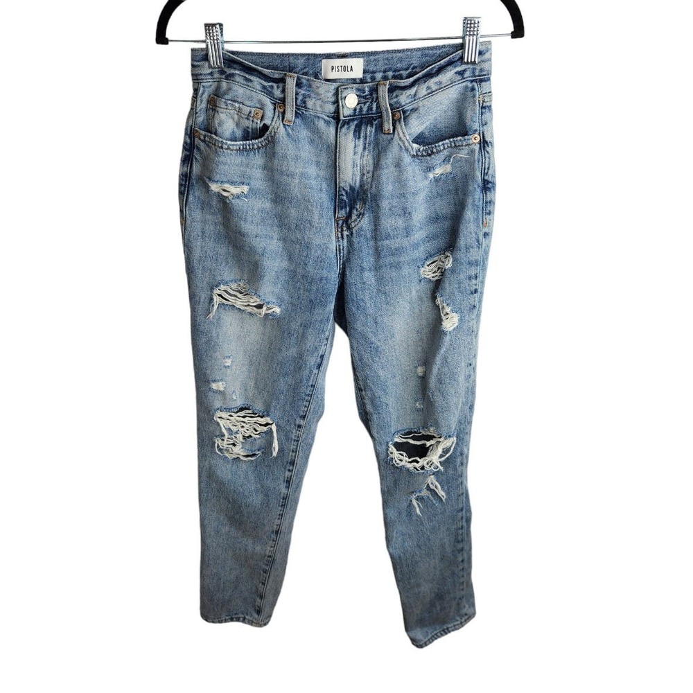 Pistola Presley High Rise Jeans Wink Distressed Women's Size 26‎